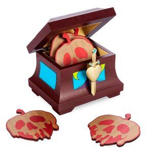 Disney Parks Snow White Heart Box Poinson Apple Coaster Set